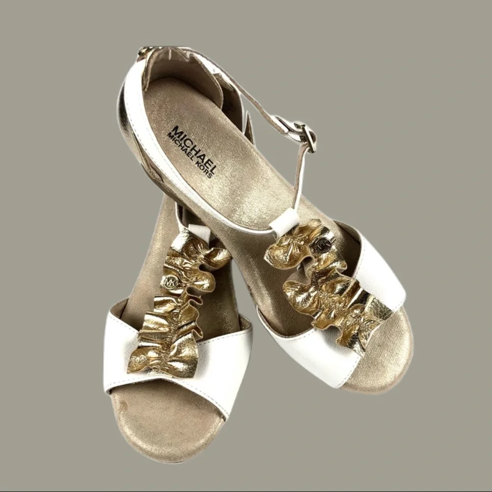 Michael Kors Girls Ankle Strap Wedge Sandals Size3